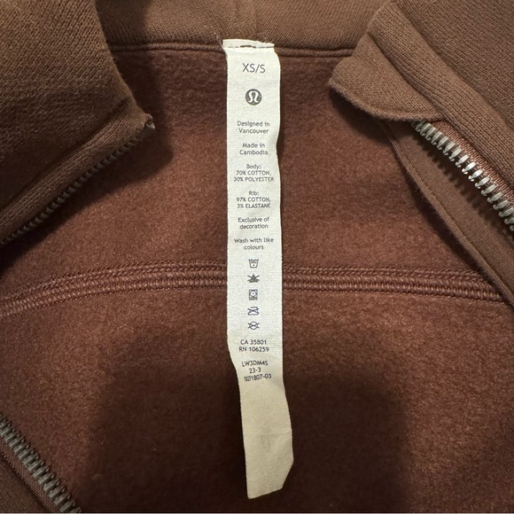 Lululemon Scuba Oversized Half-Zip Hoodie in Java (XS/S) - Picture 7 of 8
